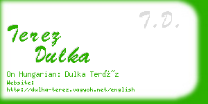 terez dulka business card